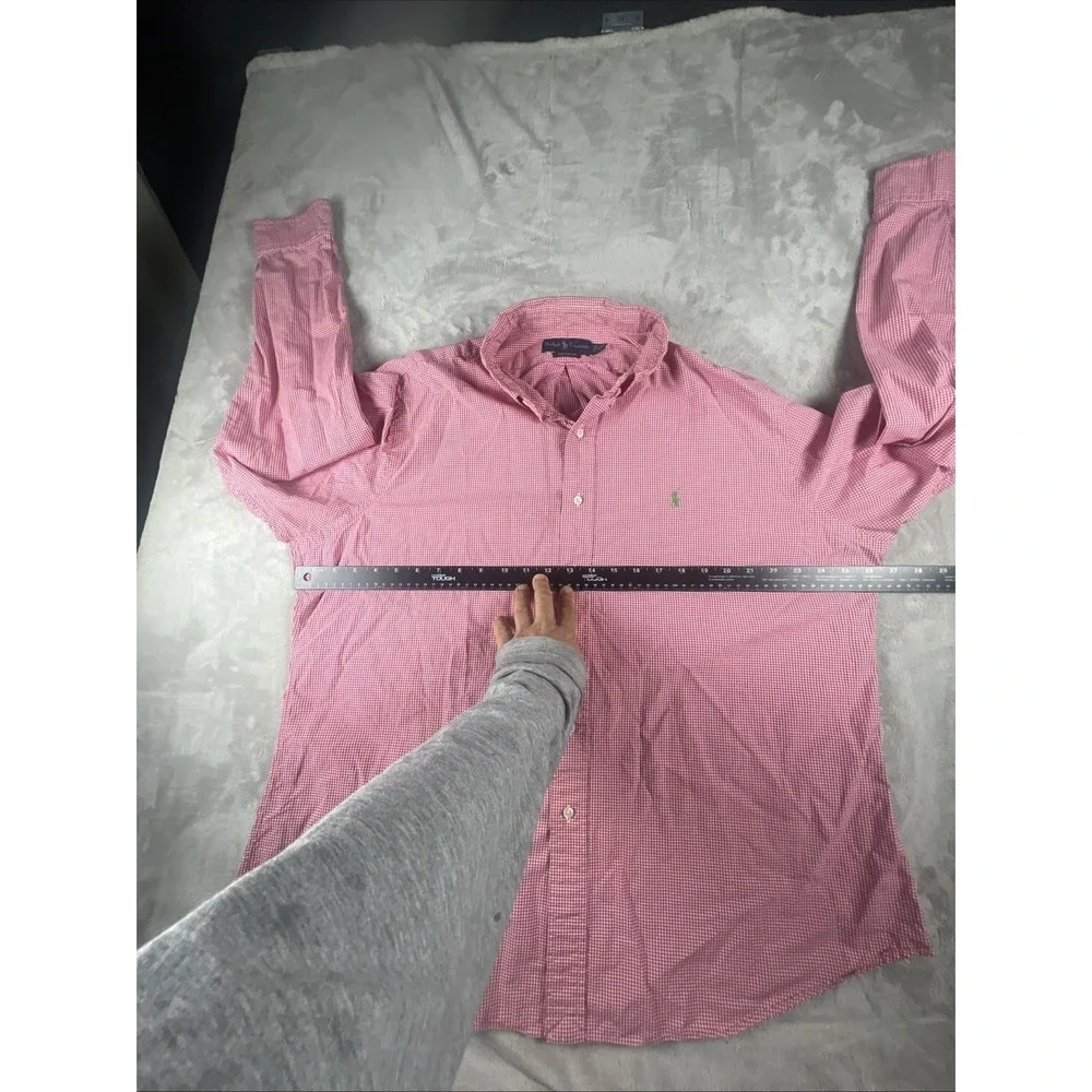 RALPH LAUREN Custom Fit Red And White Gingham Button Down Shirt  Size XXL - Picture 6 of 12